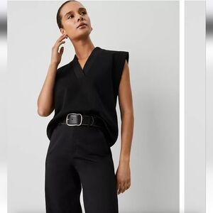 Sleeveless Sweatshirt material top L Ann Taylor Weekend Collection Exclusive NWT